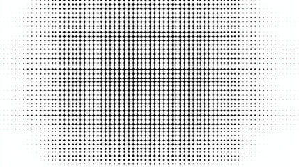 Monochromatic grid pattern with varying dot sizes creating rhythmic visual texture in a minimalist composition