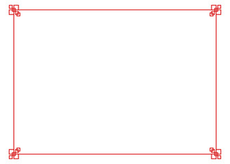 Obraz premium 中華風の装飾フレーム、背景素材