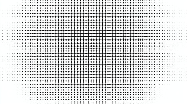 Monochromatic grid pattern with varying dot sizes creating rhythmic visual texture in a minimalist composition