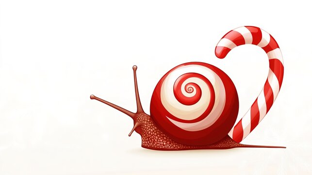 an image of Candy Cane Snail (Liguus virgineus) silhouette vector with a white background