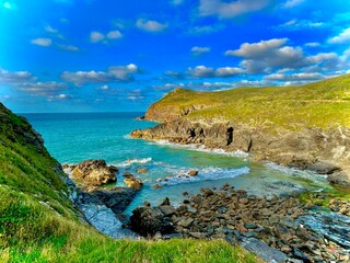 View of Lundy bay beach