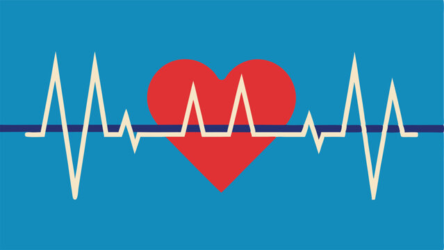 Electrocardiography Heartbeat Line monitor.