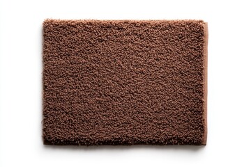A brown carpet with a white background