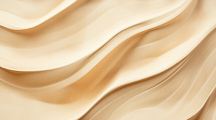 Textured sandstone waves on a beige background create a natural flow and softness in design and decor