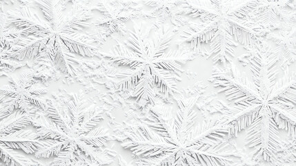 Delicate crystalline patterns forming intricate frost designs on a winter surface in cool light