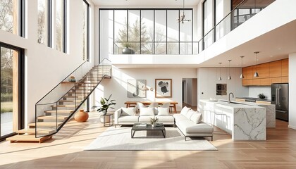 living room interior white