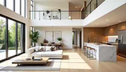 white modern living room