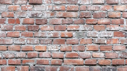Fototapeta premium Textured Red Brick Wall with Rustic Charm and Vintage Appeal