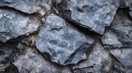 Textured Grey Rock Wall for Natural Background and Design Use