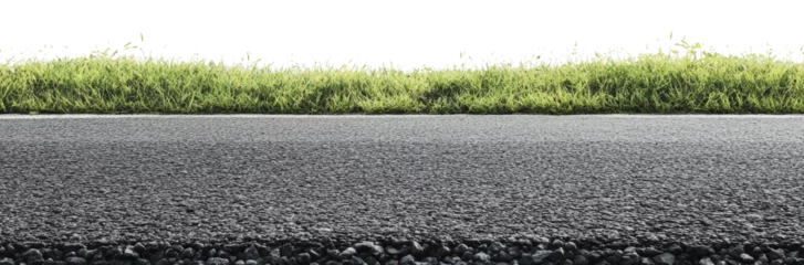 Gardinen Grass along a freshly paved road in daylight, cut out - stock png. © Mr. Stocker