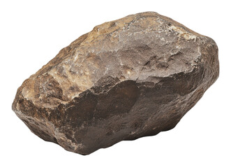 Obraz premium Unique stone with rough texture found outdoors, cut out - stock png.