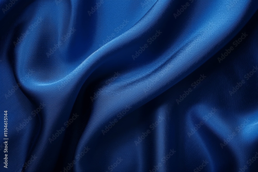 Poster dark blue satin background with smooth texture