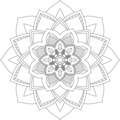 Vibrant mandala color book with simple, hand-drawn vector designs! Perfect for basic coloring, drawing, painting, and art lovers. Floral, geometric, symmetrical patterns for creativity and relaxation.