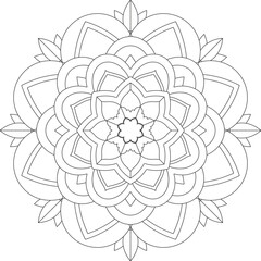 Vibrant mandala color book with simple, hand-drawn vector designs! Perfect for basic coloring, drawing, painting, and art lovers. Floral, geometric, symmetrical patterns for creativity and relaxation.