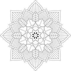 Vibrant mandala color book with simple, hand-drawn vector designs! Perfect for coloring, drawing, painting, and art lovers. Floral, geometric, symmetrical patterns for creativity and relaxation.
