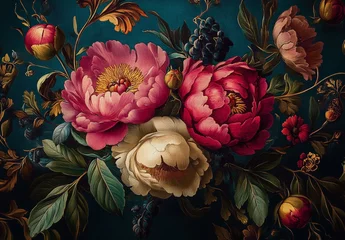 vintage botanical flower bouquet illustration romantic floral pattern