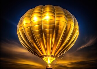 Fototapeta premium New Year 2025 Golden Inflatable Balloon Low Light