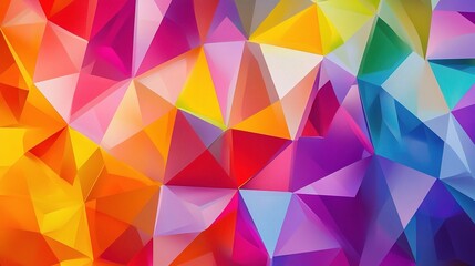 Obraz premium Colorful Geometric Abstract Background with Triangular Shapes