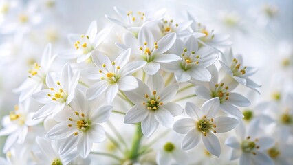 Fototapeta premium White Flowers, Floral Background, Elegant Blooms, Soft Focus, Photography