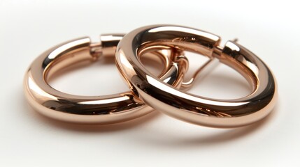 Rose Gold Hoop Earrings: These chic rose gold hoops offer a warm, versatile design, ideal for adding a touch of elegance to both casual and formal attire.
