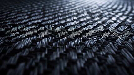 Fototapeta premium Textured Black Surface with Intricate Woven Pattern and Depth