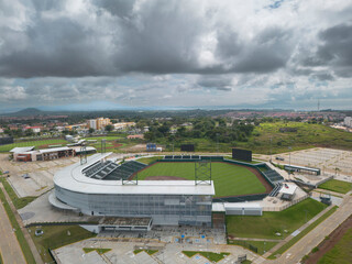 Fototapeta premium Mariano Rivera Baseball Stadium under construction