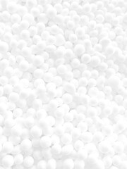 white polystyrene foam beads ball for fragile stuff packaging box, plastic texture for refill