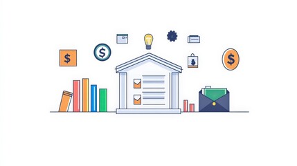 Financial Management Concept with Illustrations of Banking Services