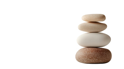 Fototapeta premium Stacked stones, a study of balance, nature, and harmony in rock formation 