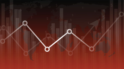 Dashboard chart Success diagram exchange. Market chart of business increase stock. data profit on growth money diagram background