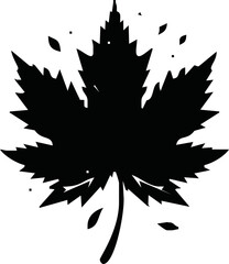 Maple Leaf Silhouette Vector Art