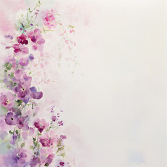 Fototapeta premium pink background with flowers