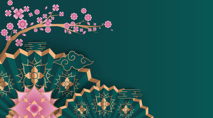 Happy Chinese new year. Year of the snake design wallpaper with gold ornament. Modern luxury oriental illustration. Design for cover, banner, website, envelope, card, poster, etc