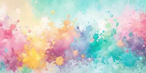 Fototapeta premium Pastel Color Hand-Drawn Paint Splatter Texture Background for Artwork and Poster Design