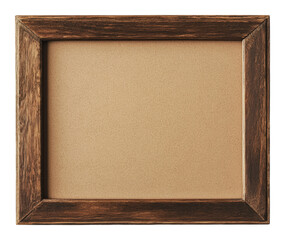 Fototapeta premium Simple wooden frame ready for artwork display, cut out - stock png.