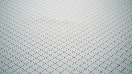 Naklejka premium A close-up view of a white graph paper with a subtle grid pattern, ideal for design and sketching.