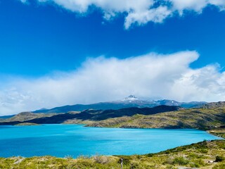 lake and mountains