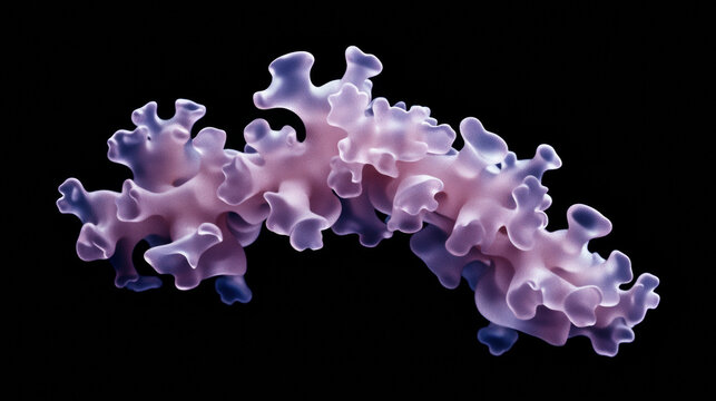 3D Rendered Desmotubule: Microscopic Structure, Purple Hues, Complex Network