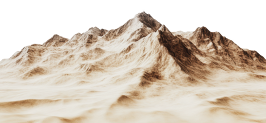 Rugged mountain landscape details, cut out - stock png.