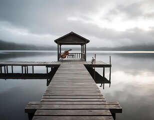 Obraz premium pier in the morning