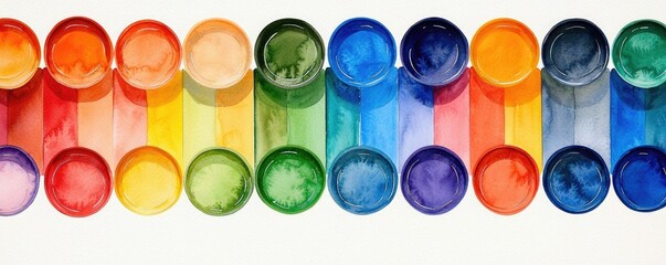 A vibrant arrangement of paint tubes in a spectrum of colors, showcasing creativity and artistic expression.