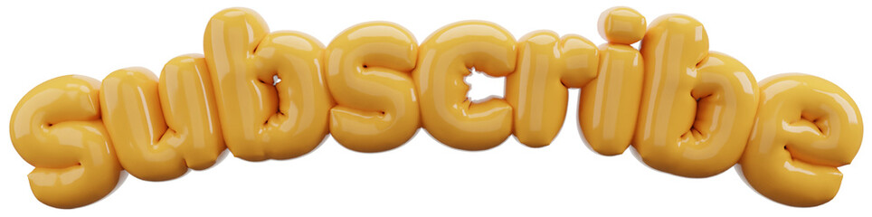 balloons letter 3d text isolated on transparent background 3d rendering