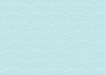 Seamless geometric pattern with light blue waves