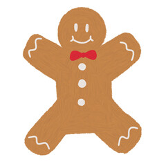gingerbread man isolated on white