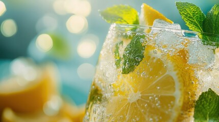 Refreshing Lemon and Mint Drink