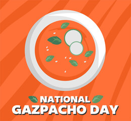 National Gazpacho day with delicious gazpacho