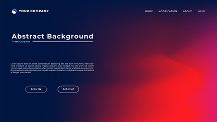 Obraz premium Mesh gradient abstract background for your landing page design. Minimal background for website designs