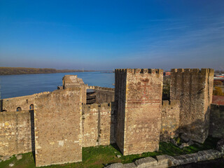 Medieval Fortress Smederevo, Serbia - Aerial Drone View