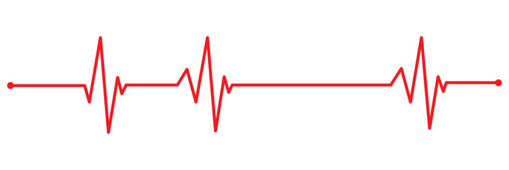 Heart rate monitor line vector.  Heart rate pulse rhythm line  with editable stroke. isolated on white background. Vector  illustration. EPS 10