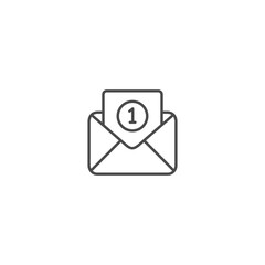 Email notification icon template vector illustration